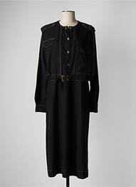 Robe longue manches longues manches longues noir NÜ femme