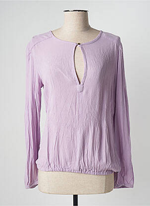Blouse col rond manches longues violet GARCIA femme