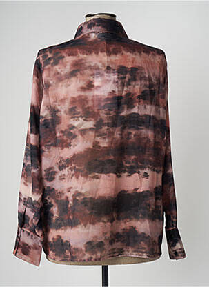 Chemisier imprimé fantaisie manches longues marron MOLLY BRACKEN femme