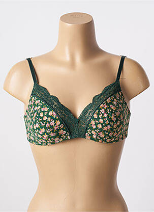 Soutien-gorge légère et transparente haut triangles vert WARNER'S femme