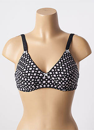 Soutien-gorge sans armature haut triangles noir MANAÏS femme