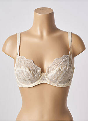 Soutien-gorge effet matière satinée haut soutien-gorge emboitant beige WARNER'S femme
