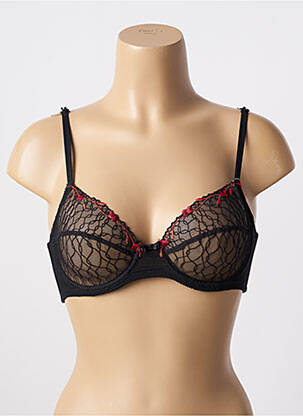 Soutien-gorge effet matière satinée haut soutien-gorge emboitant noir MISS ELIET femme