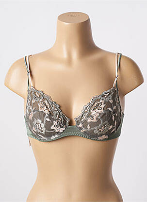 Soutien-gorge effet matière satinée haut soutien-gorge emboitant vert LILLY femme