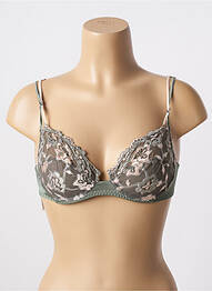 Soutien-gorge effet matière satinée haut soutien-gorge emboitant vert LILLY femme