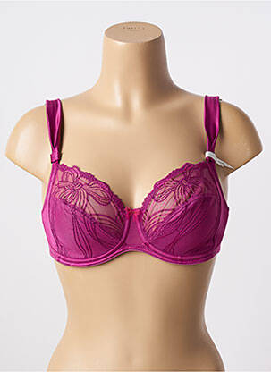 Soutien-gorge effet matière satinée haut soutien-gorge emboitant violet CONTURELLE femme