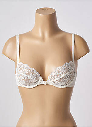 Soutien-gorge effet matière satinée haut soutien-gorge emboitant beige WARNER'S femme