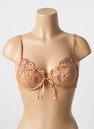 Soutien-gorge effet matière satinée haut soutien-gorge emboitant beige LILLY femme