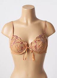 Soutien-gorge effet matière satinée haut soutien-gorge emboitant beige LILLY femme