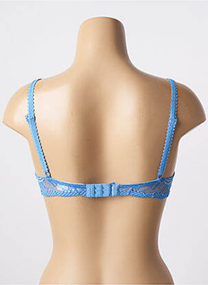 Soutien-gorge effet matière satinée haut soutien-gorge balconnet bleu WARNER'S femme