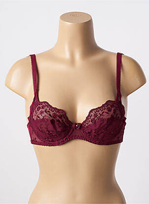 Soutien-gorge effet matière satinée haut soutien-gorge emboitant rouge WARNER'S femme