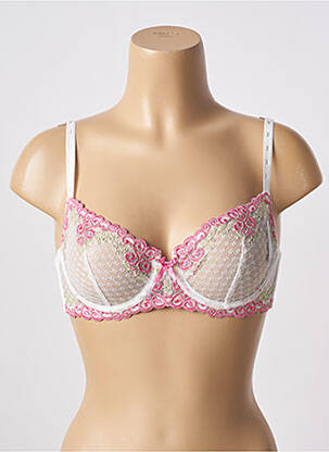 Soutien-gorge effet matière satinée haut soutien-gorge emboitant blanc PIEGE femme