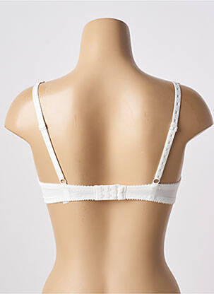 Soutien-gorge effet matière satinée haut soutien-gorge emboitant blanc PIEGE femme