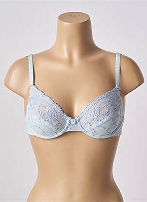 Soutien-gorge effet matière satinée haut soutien-gorge emboitant bleu FELINA femme