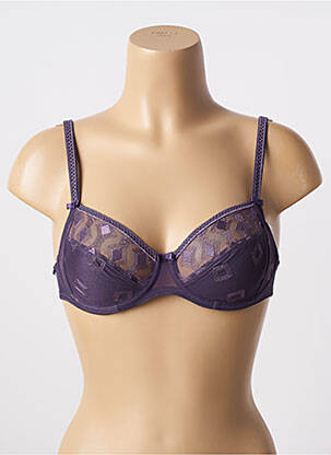 Soutien-gorge effet matière satinée haut soutien-gorge emboitant violet CONTURELLE femme