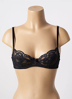 Soutien-gorge effet matière satinée haut soutien-gorge balconnet noir WARNER'S femme