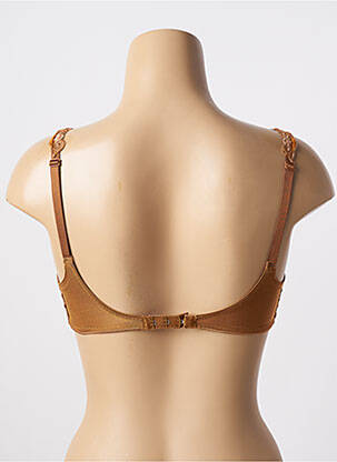 Soutien-gorge effet matière satinée haut soutien-gorge emboitant marron FELINA femme