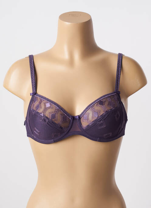 Soutien-gorge effet matière satinée haut soutien-gorge emboitant violet CONTURELLE femme