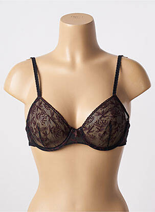 Soutien-gorge effet matière satinée haut soutien-gorge emboitant noir CACHAREL femme