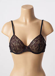 Soutien-gorge effet matière satinée haut soutien-gorge emboitant noir CACHAREL femme