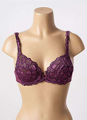 Soutien-gorge effet matière satinée haut soutien-gorge emboitant violet PLAYTEX femme