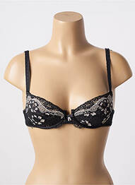 Soutien-gorge effet matière satinée haut soutien-gorge balconnet noir WARNER'S femme