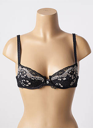 Soutien-gorge effet matière satinée haut soutien-gorge balconnet noir WARNER'S femme