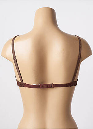 Soutien-gorge effet matière satinée haut soutien-gorge balconnet marron WARNER'S femme