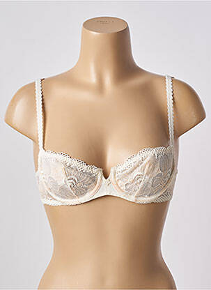 Soutien-gorge effet matière satinée haut soutien-gorge balconnet beige WARNER'S femme