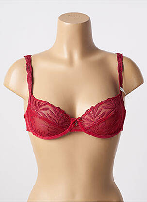 Soutien-gorge effet matière satinée haut soutien-gorge emboitant rouge CONTURELLE femme