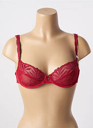 Soutien-gorge effet matière satinée haut soutien-gorge emboitant rouge CONTURELLE femme
