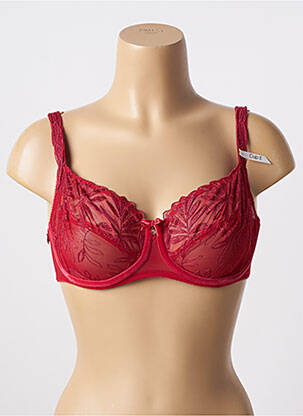 Soutien-gorge effet matière satinée haut soutien-gorge emboitant rouge CONTURELLE femme
