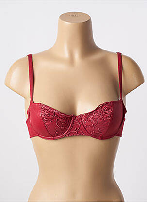 Soutien-gorge effet matière satinée haut soutien-gorge balconnet rouge NEYRET femme