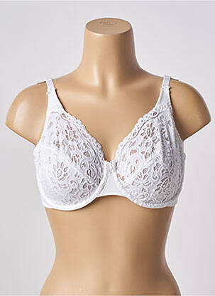 Soutien-gorge effet matière satinée haut soutien-gorge emboitant blanc WARNER'S femme