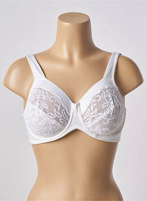 Soutien-gorge effet matière satinée haut soutien-gorge emboitant blanc FELINA femme