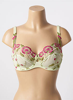 Soutien-gorge effet matière satinée haut soutien-gorge emboitant vert FELINA femme
