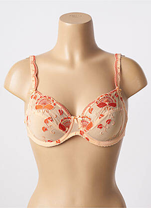 Soutien-gorge effet matière satinée haut soutien-gorge emboitant orange CONTURELLE femme