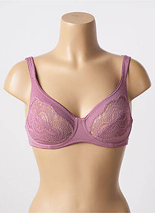 Soutien-gorge effet matière satinée haut soutien-gorge emboitant rose FELINA femme