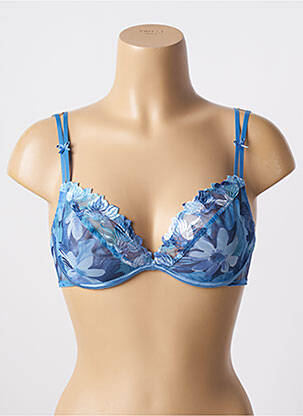 Soutien-gorge effet matière satinée haut soutien-gorge emboitant bleu WONDERBRA femme