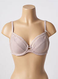Soutien-gorge effet matière satinée haut soutien-gorge emboitant beige CONTURELLE femme