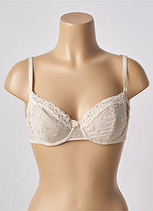 Soutien-gorge effet matière satinée haut soutien-gorge emboitant beige WARNER'S femme