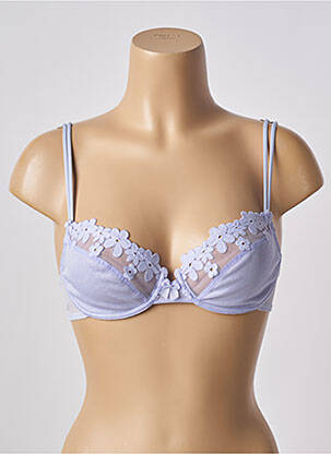 Soutien-gorge effet matière satinée haut soutien-gorge emboitant violet CACHAREL femme