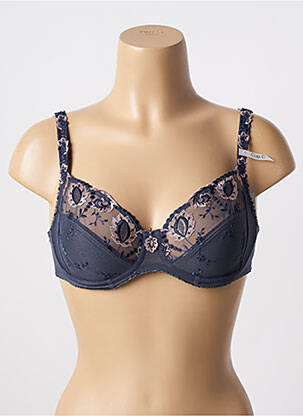 Soutien-gorge effet matière satinée haut soutien-gorge emboitant gris CONTURELLE femme