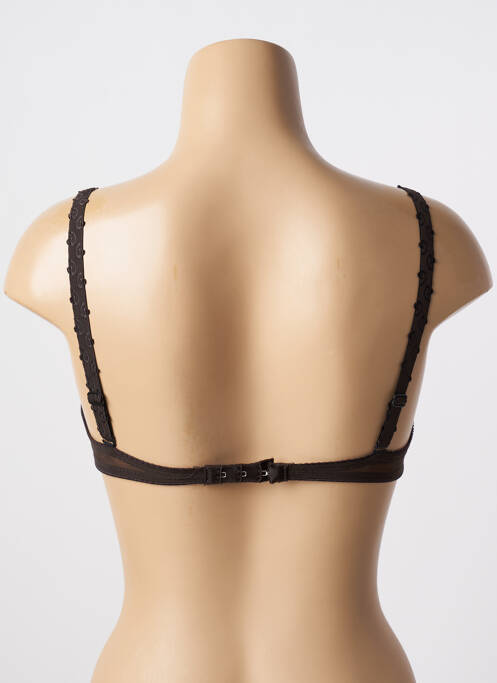 Soutien-gorge effet matière satinée haut soutien-gorge emboitant marron FELINA femme