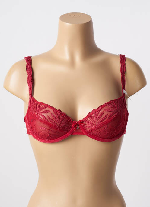 Soutien-gorge effet matière satinée haut soutien-gorge emboitant rouge CONTURELLE femme