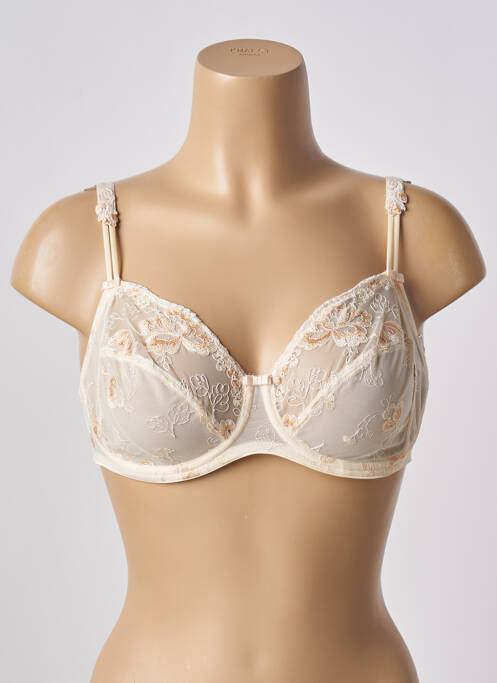 Soutien-gorge effet matière satinée haut soutien-gorge emboitant beige CONTURELLE femme