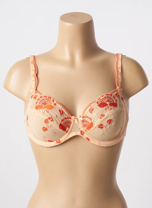 Soutien-gorge effet matière satinée haut soutien-gorge emboitant orange CONTURELLE femme