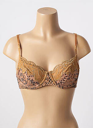 Soutien-gorge effet matière satinée haut soutien-gorge emboitant beige WARNER'S femme
