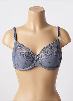 Soutien-gorge effet matière satinée haut soutien-gorge emboitant gris CONTURELLE femme