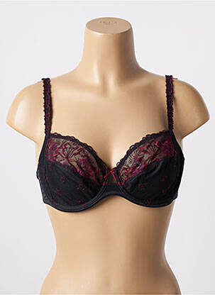 Soutien-gorge effet matière satinée haut soutien-gorge emboitant noir CONTURELLE femme
